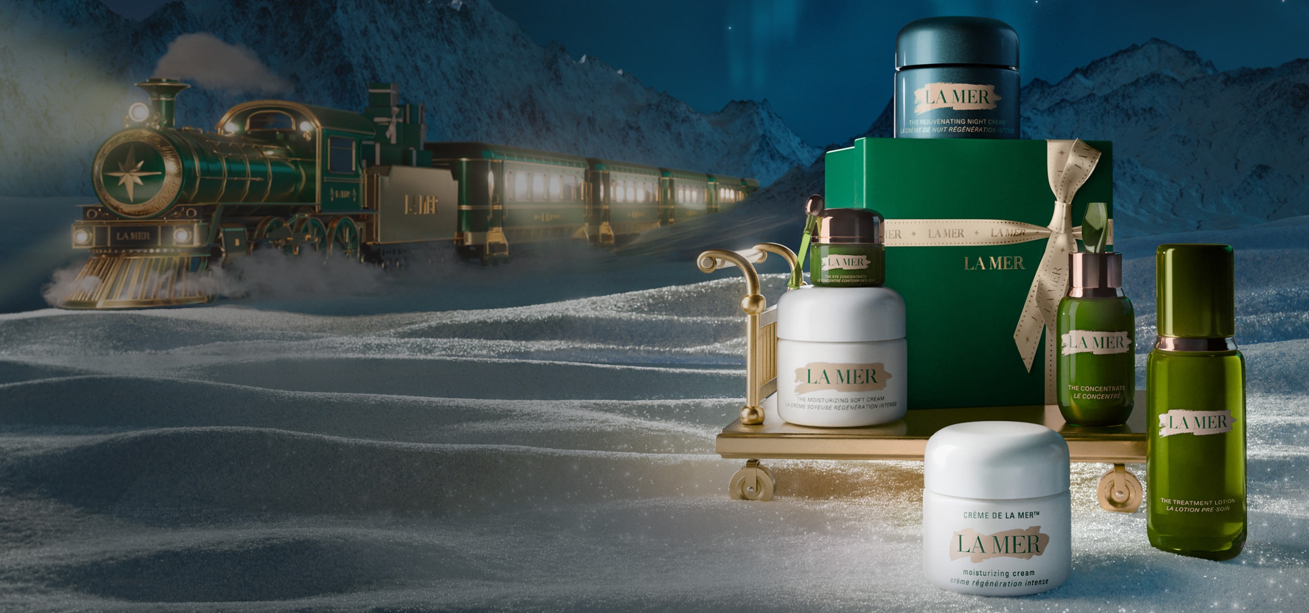 La Mer bestselling products in a wintery oasis